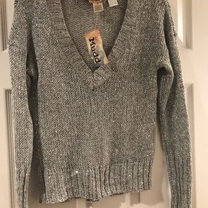 NWT Mudd metallic and sequins M sweater sparkly